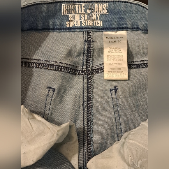Hustle Men's Jeans, Slim Skinny Size 30. - Picture 8 of 16